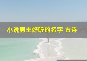 小说男主好听的名字 古诗